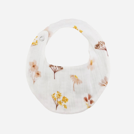 Neutral Baby Bib -  newborn weaning feeding baby bib drool catcher bib saliva teething bib - front view of bib - Little Scandi baby