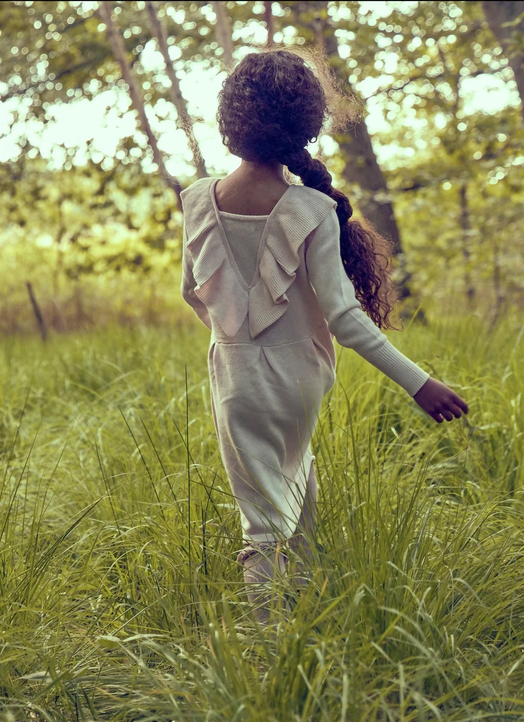 Ruffle Dress - Cashmere & Organic Cotton