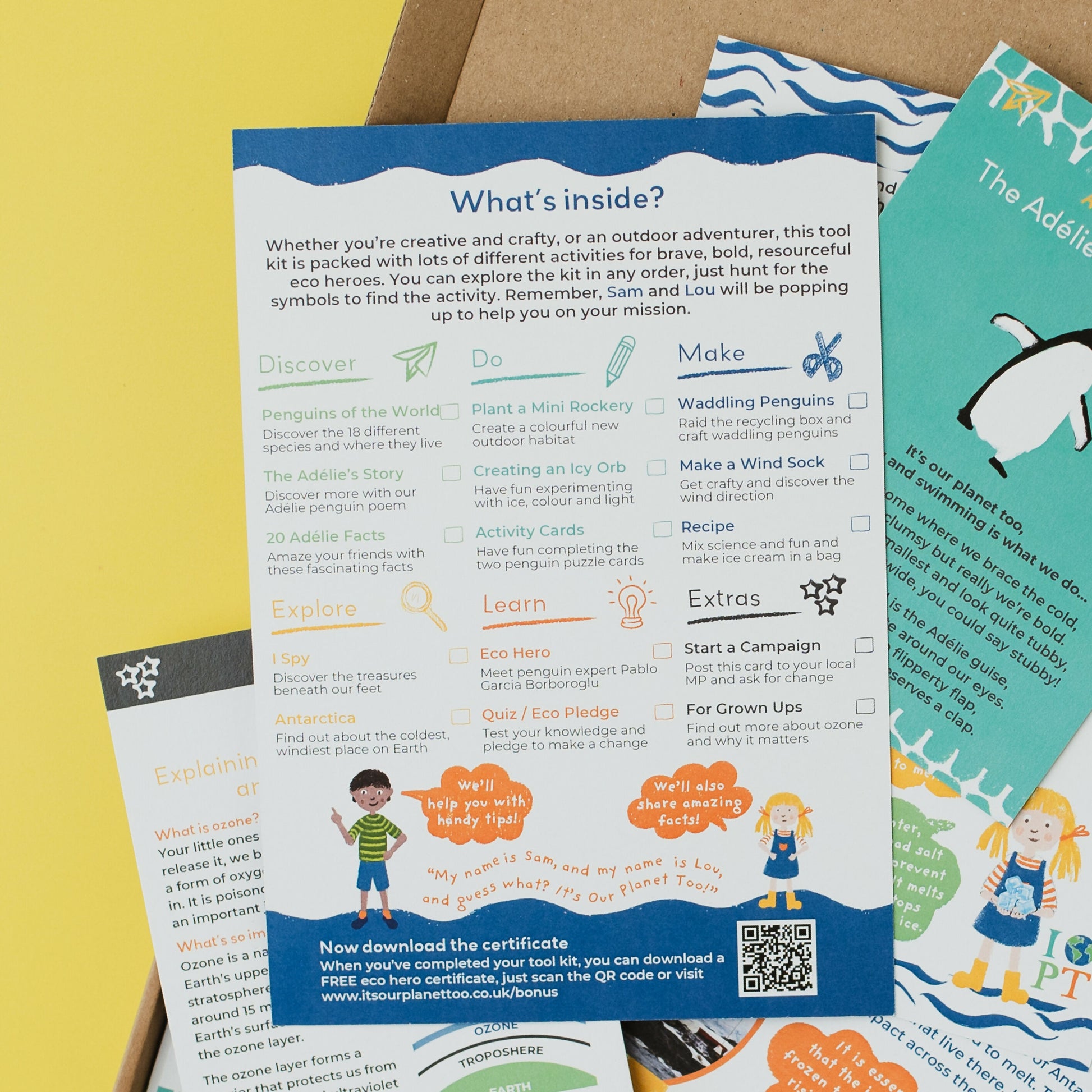 ADORABLE ADÉLIE PENGUINS - Children’s eco activity kit (Age 5+) | open-ended wooden toy for kids UK