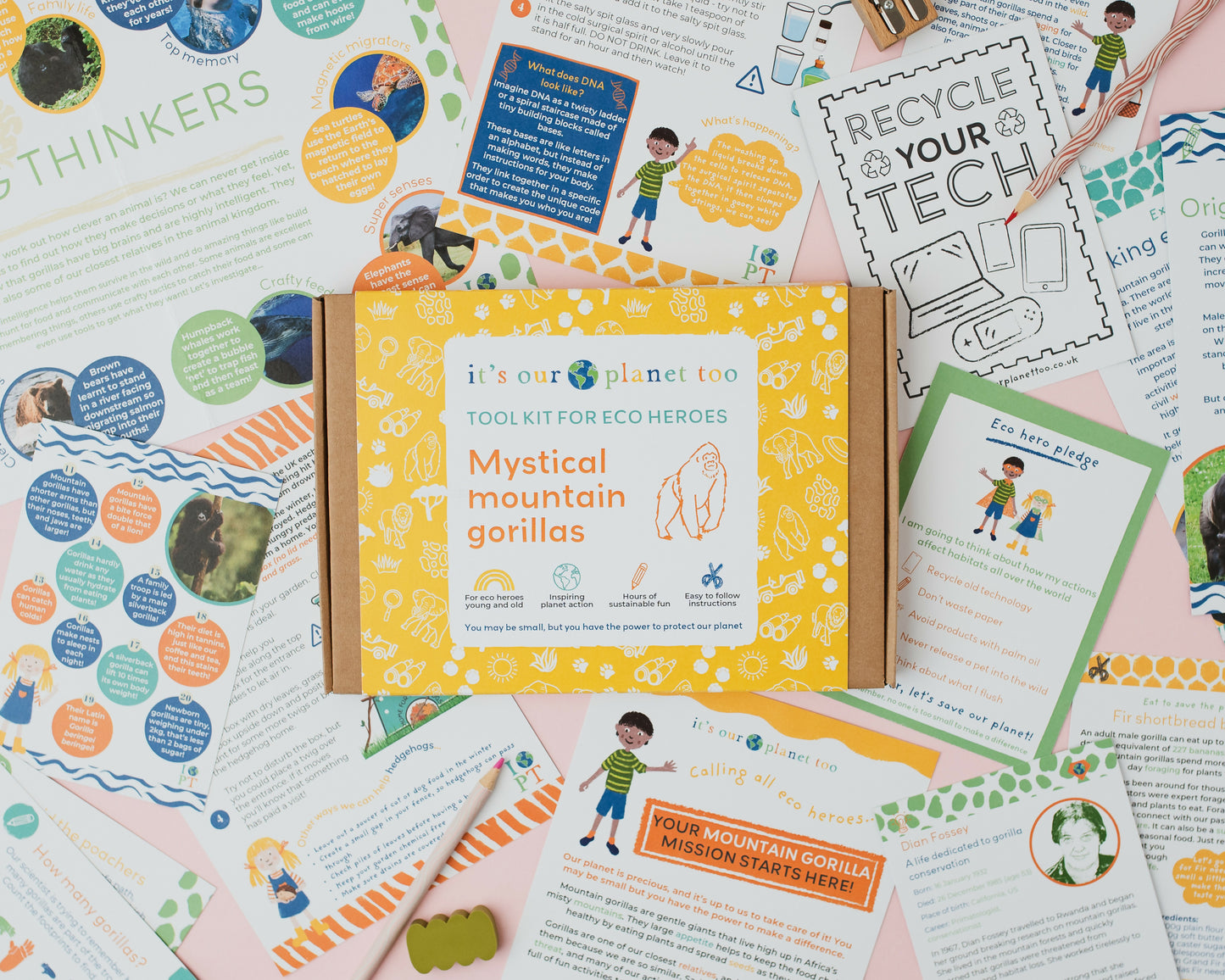 MYSTICAL MOUNTAIN GORILLAS - Children’s eco activity kit (Age 5+) | natural wooden toy for toddlers UK
