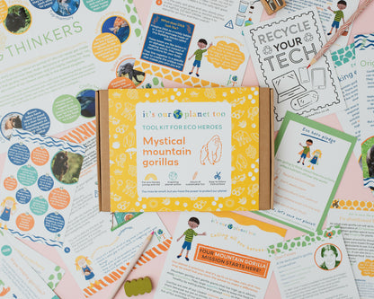 MYSTICAL MOUNTAIN GORILLAS - Children’s eco activity kit (Age 5+) | natural wooden toy for toddlers UK