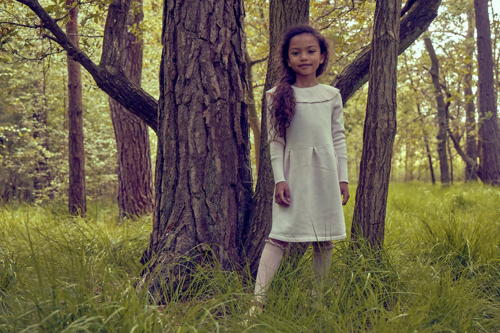 Ruffle Dress - Cashmere & Organic Cotton