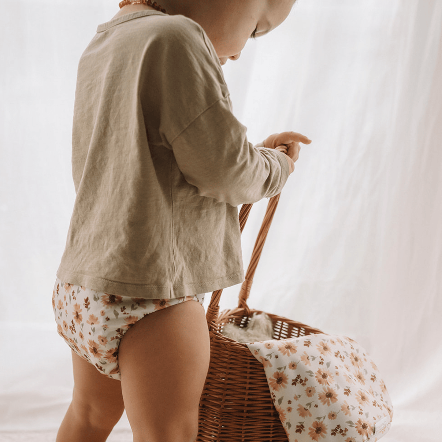 One Size All-In-One Reusable Cloth Nappy - Meadow