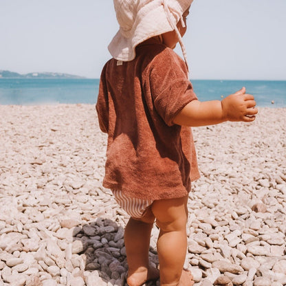 3-5 Years Toddler Reusable Swim Nappies - Terracotta Stripes