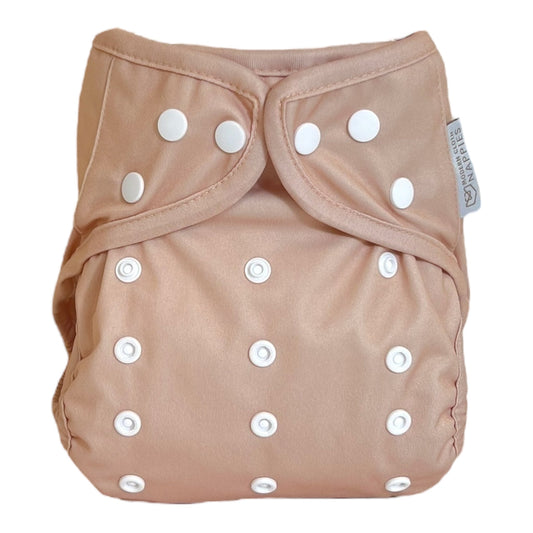 One Size Reusable Cloth Nappy Wrap - Blush