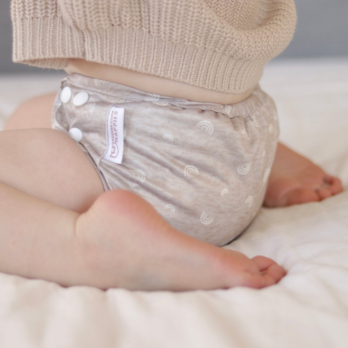 One Size Reusable Cloth Nappy Wrap - Blush