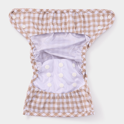 One Size Reusable Cloth Nappy Wrap - Grey Mist