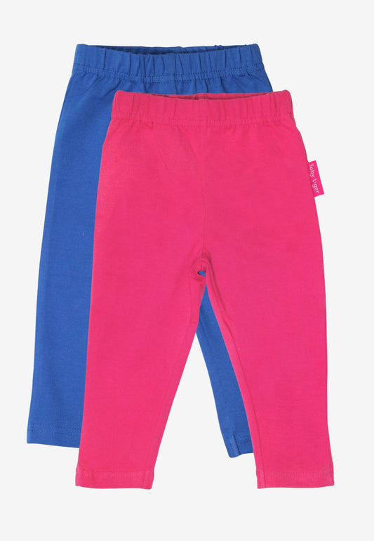 Organic Basic Leggings Bundle - Blue & Pink