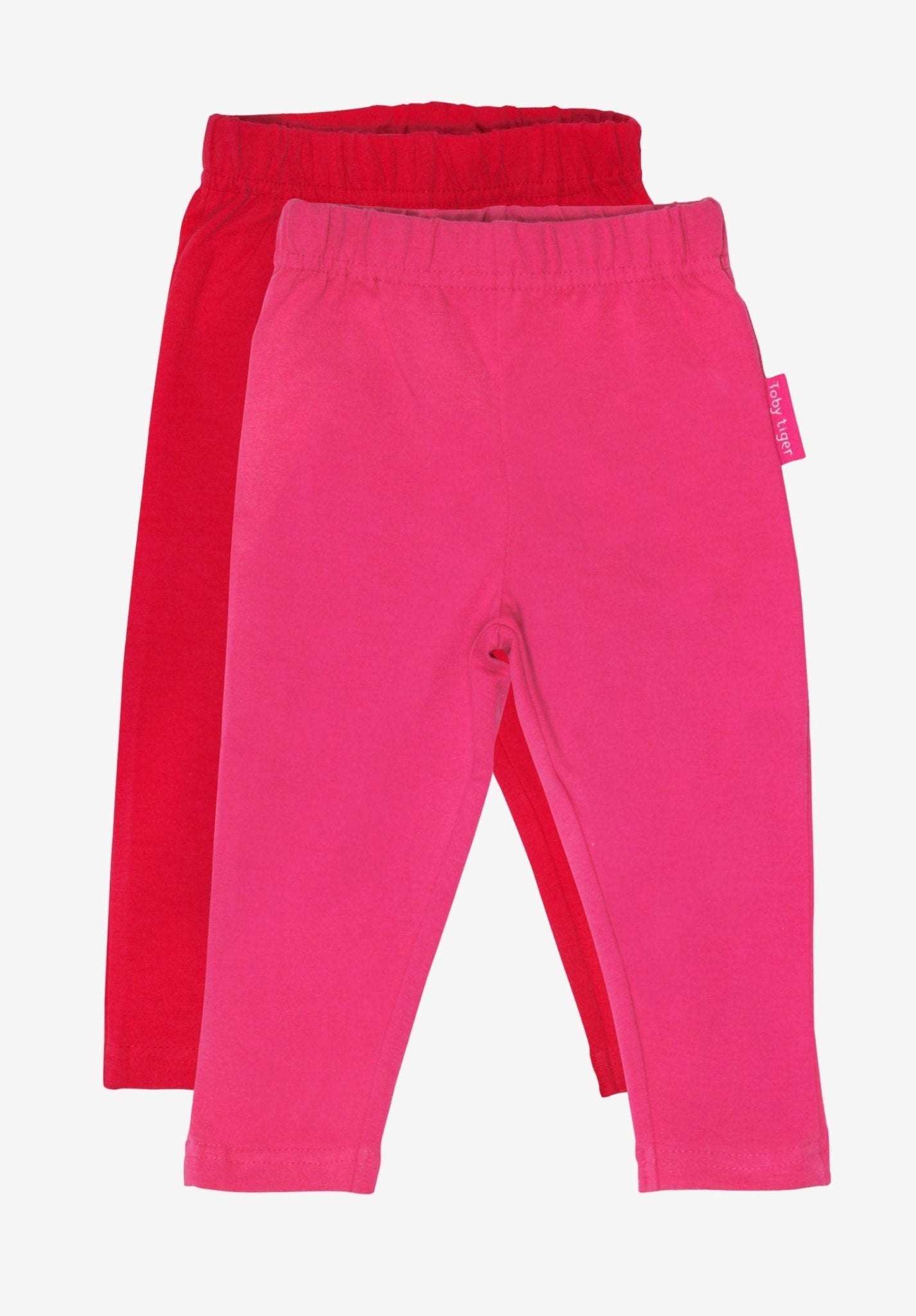 Organic Basic Leggings Bundle - Red & Pink - Toby Tiger