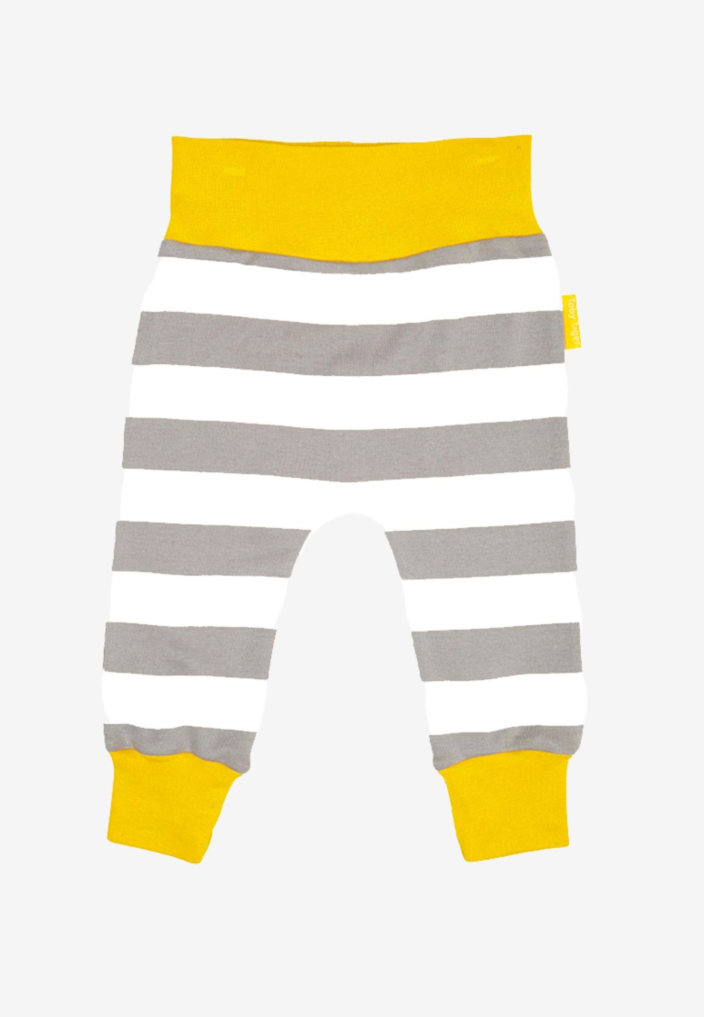 Organic Grey & White Stripe Yoga Pants