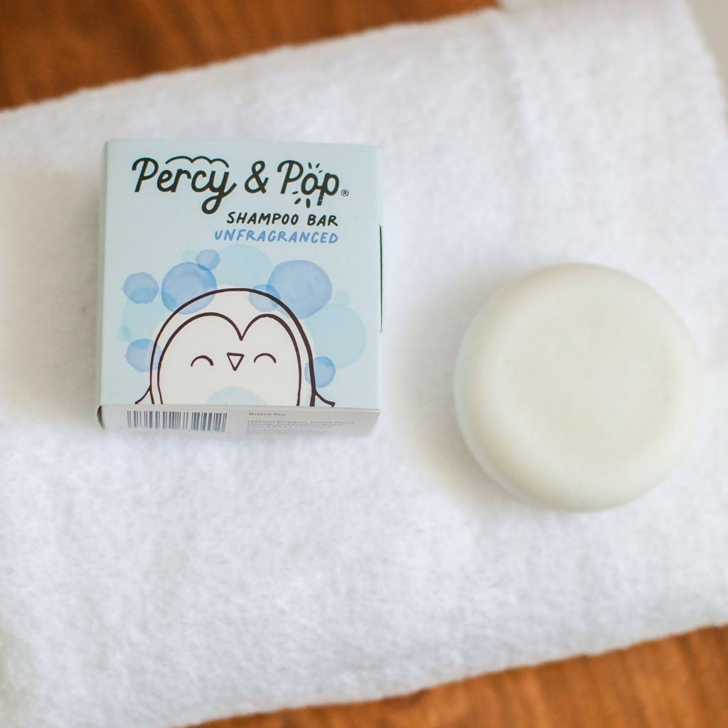 Gentle newborn skincare: Percy & Pop Unfragranced Shampoo Bar | KIDDYKIND
