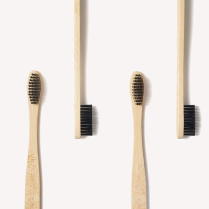 Adult Bamboo Toothbrush - 4 Pack - Medium Bristles