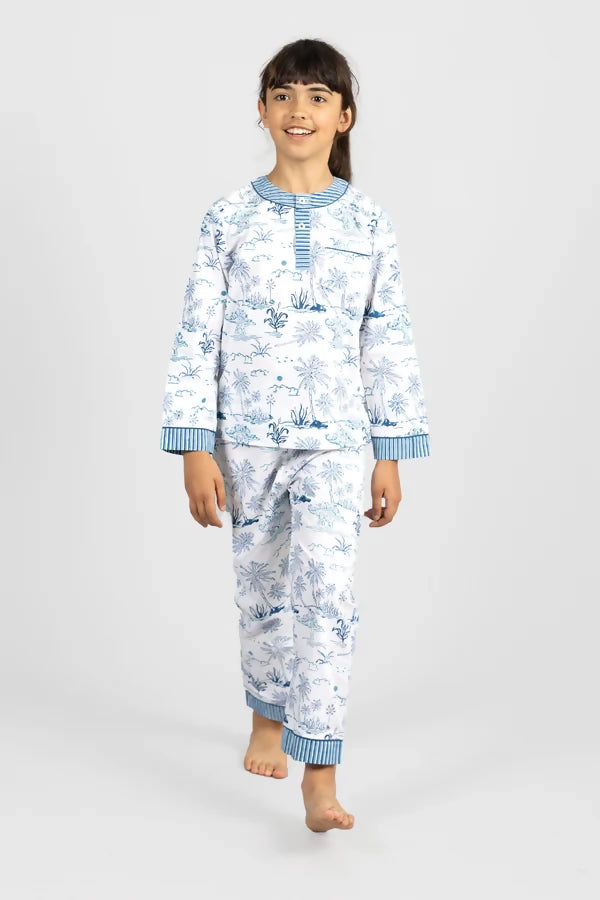 Stego's Moonlit Meander - Organic Cotton Kids Pyjamas