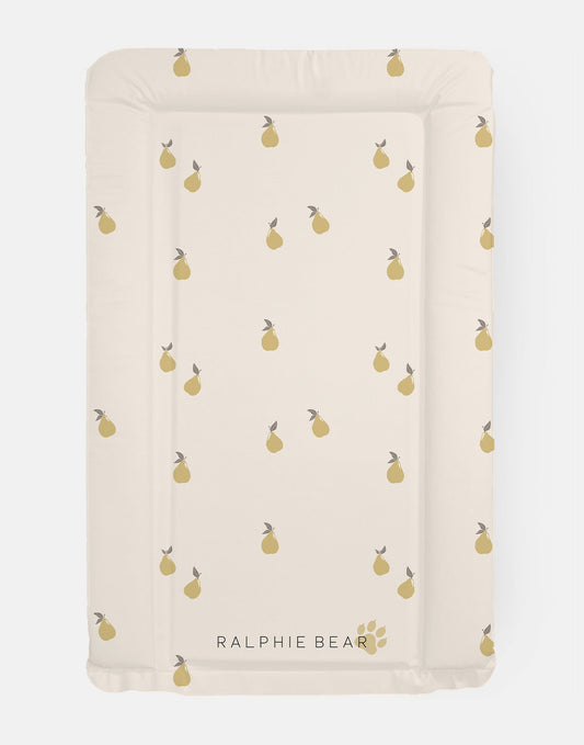 Ralphie Bear Pears luxury padded table changing mat for babies - sustainable nursery accessories UK | Kiddykind
