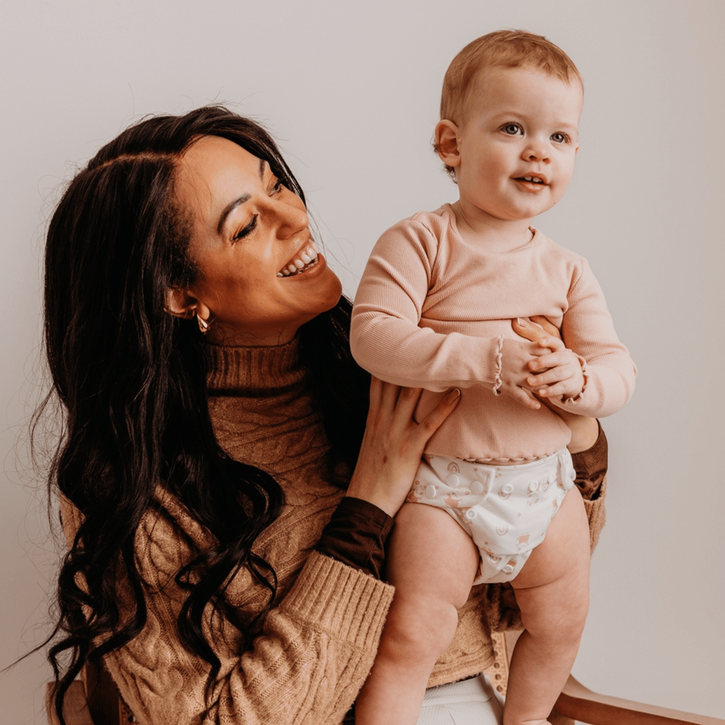 Peppa Pig One Size All-In-One Reusable Cloth Nappy - Pink Rainbows