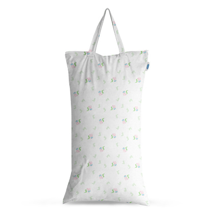 Peppa Pig XL Wet Bag Reusable Cloth Nappy Pail - George & Mr.Dinosaur | White