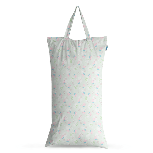 Peppa Pig XL Wet Bag Reusable Cloth Nappy Pail - George Pig | Sage
