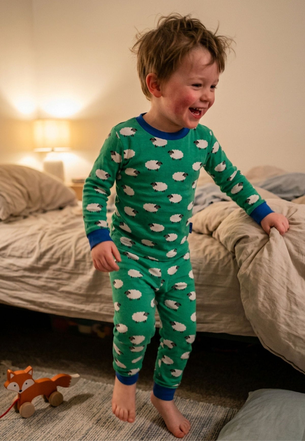 Organic Sheep Print Long Sleeved Pyjamas