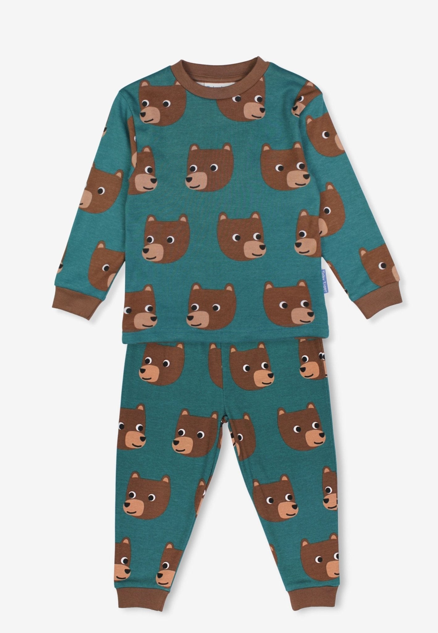 Organic Brown Bear Print Pyjamas