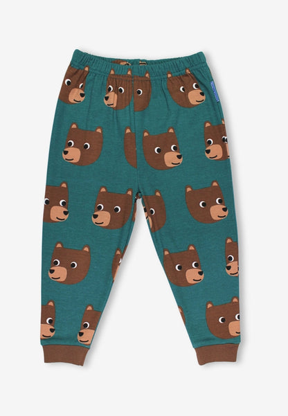 Organic Brown Bear Print Pyjamas - Toby Tiger