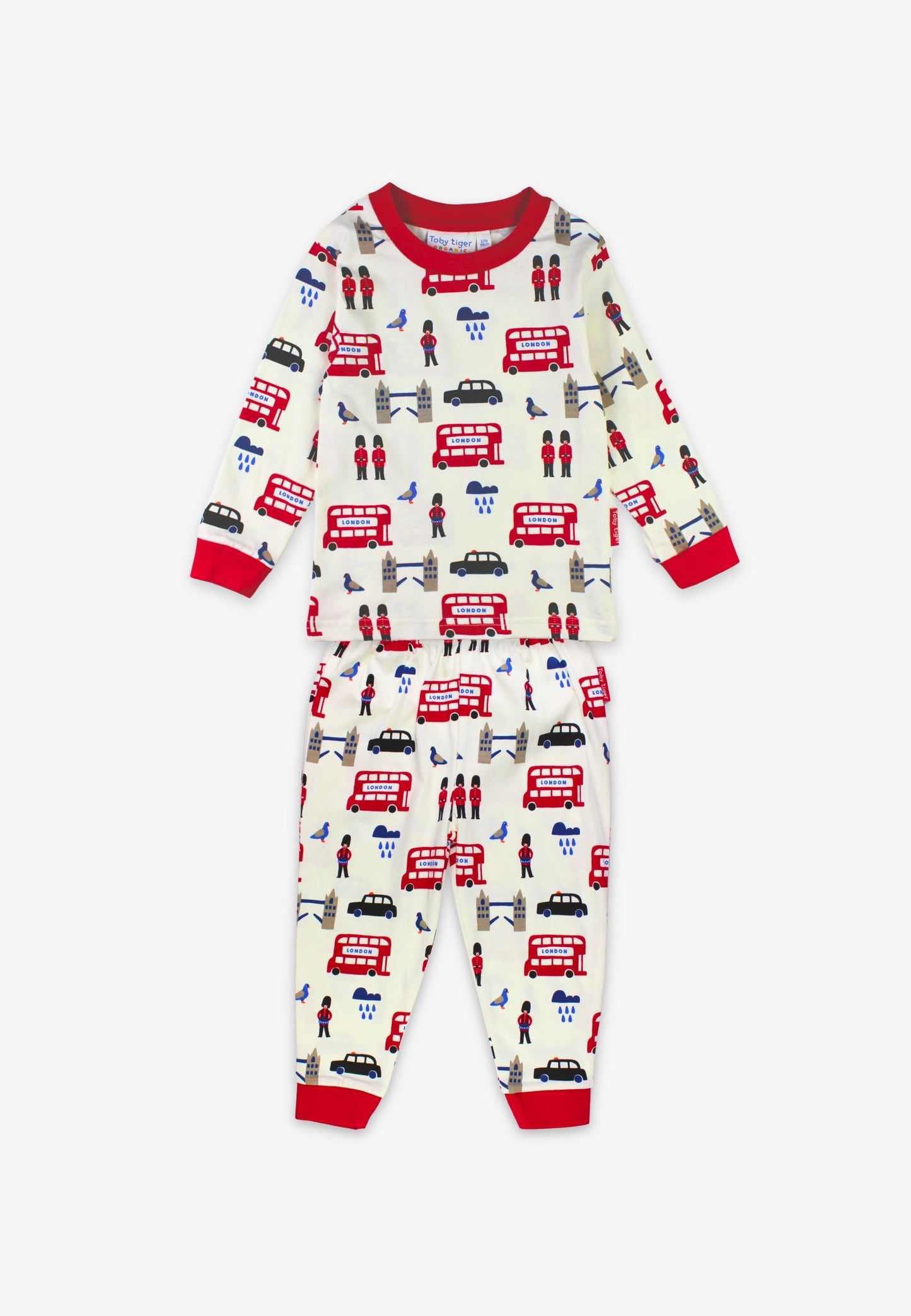 Organic London Print Long-Sleeved Pyjamas