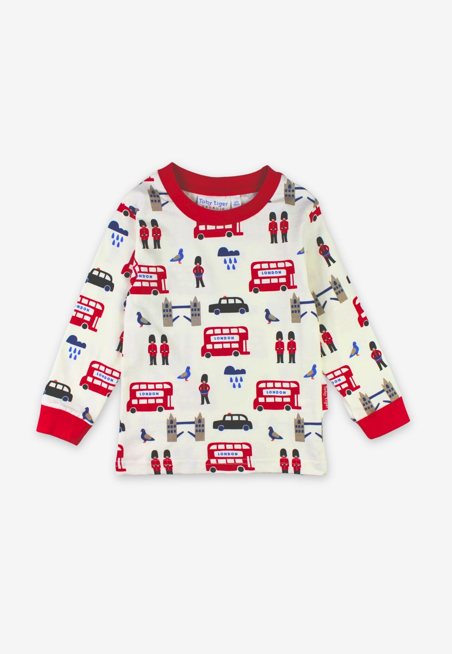 Organic London Print Long-Sleeved Pyjamas