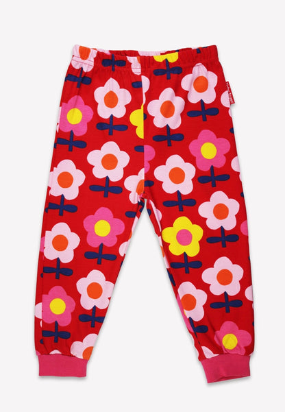 Organic baby bedding: Organic Pink Flower Print Pyjamas | KIDDYKIND