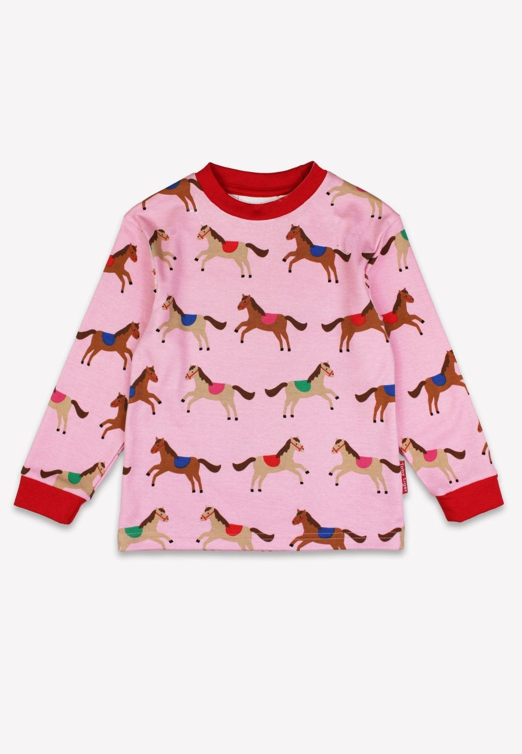 Organic Pink Horse and Pony Print Pyjamas - Toby Tiger