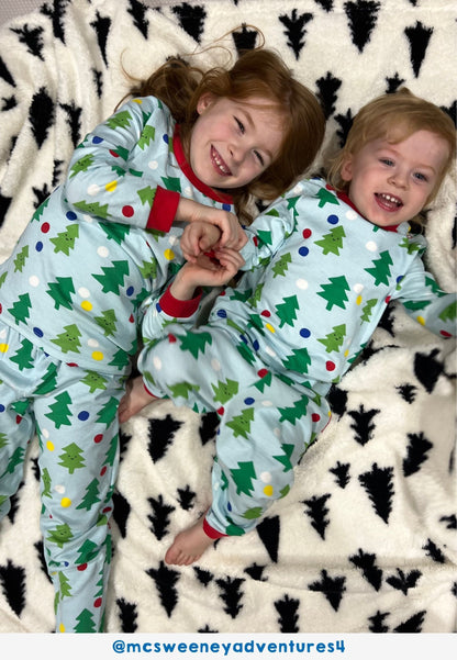 Organic Christmas Tree Print Pyjamas