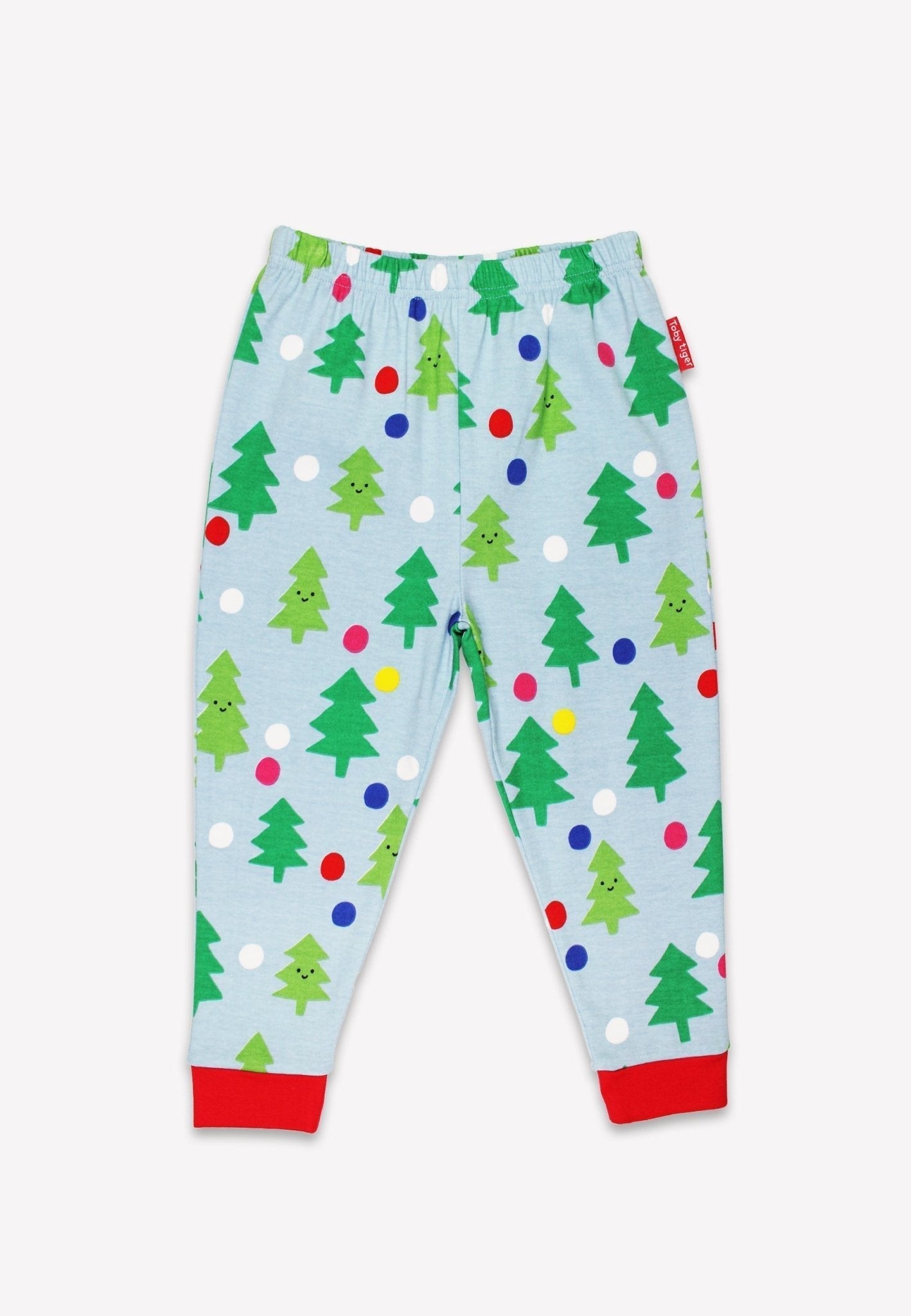 Organic Christmas Tree Print Pyjamas - Toby Tiger