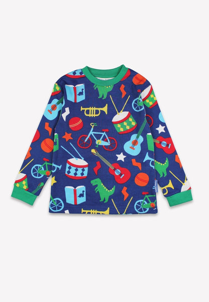 Natural baby sleep: Organic Toys Print Pyjamas | KIDDYKIND