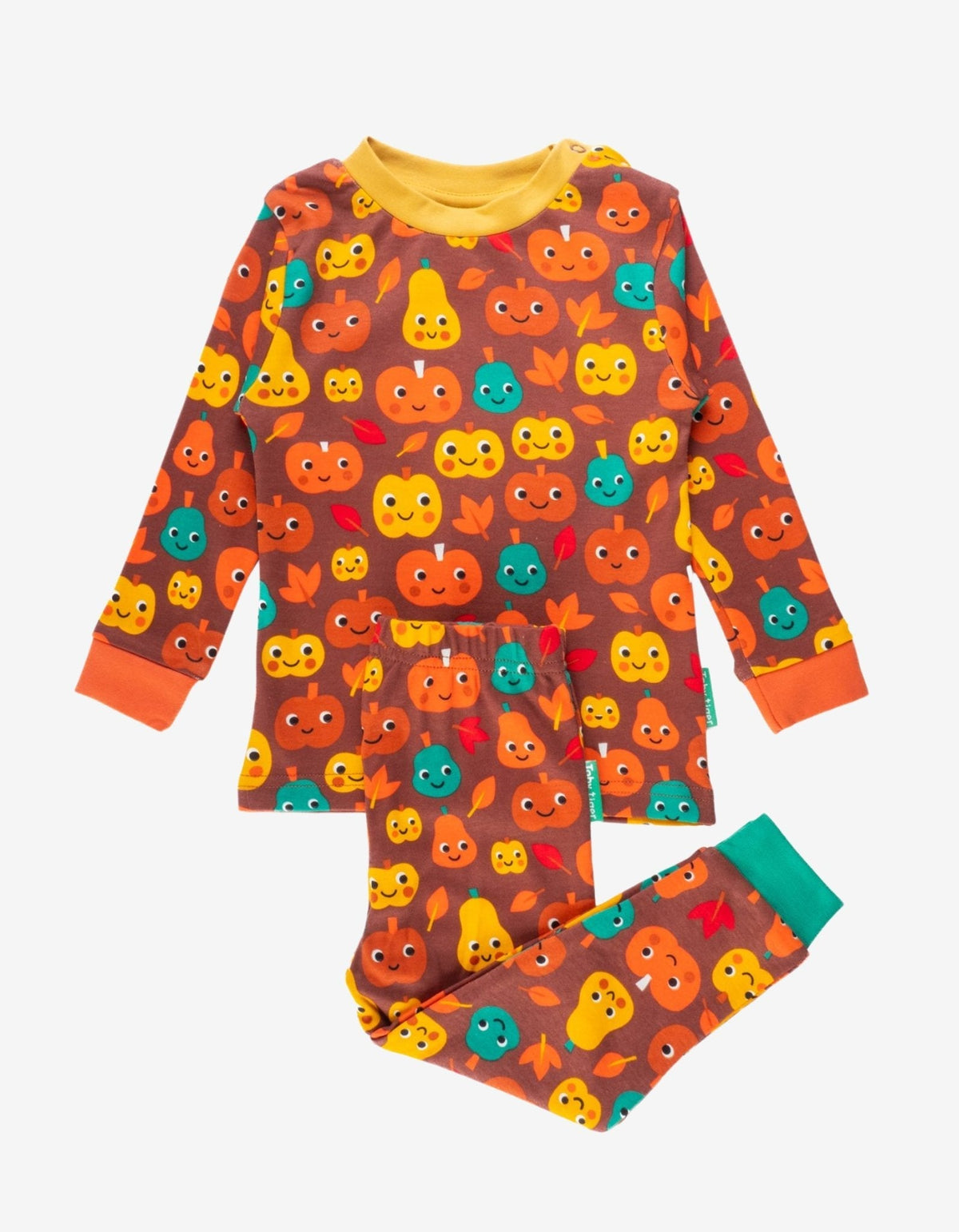 Organic Pumpkin Print Pyjamas by Toby Tiger | Kiddykind