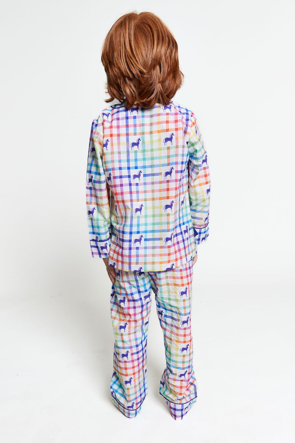 unicorn rainbow mosaic - organic cotton kids pyjama set