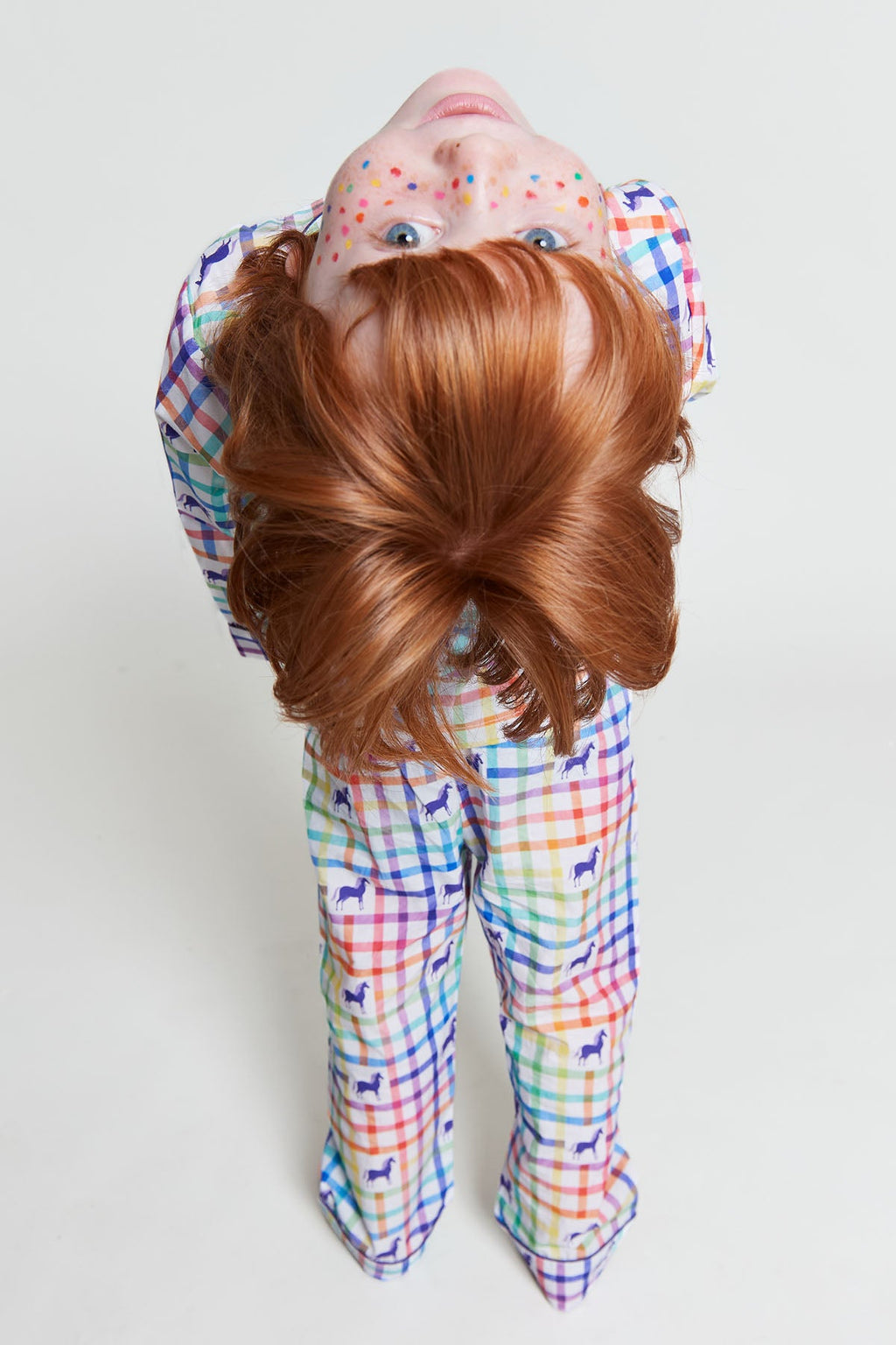 unicorn rainbow mosaic - organic cotton kids pyjama set