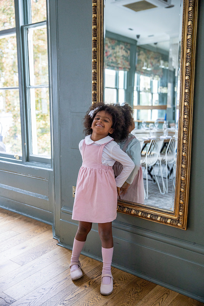 Ribbed Knee High Socks - Dusty Pink