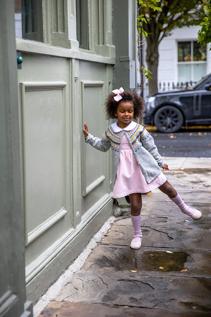 Ribbed Knee High Socks - Dusty Pink
