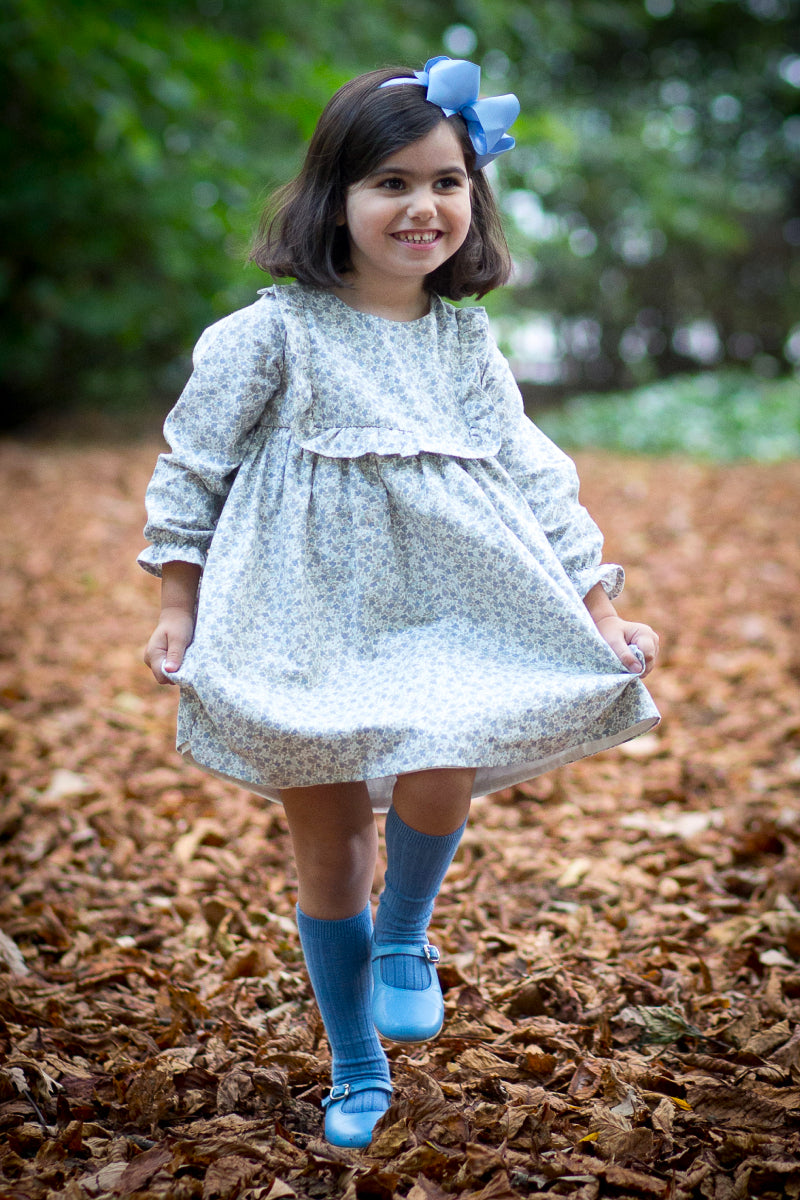 Ribbed Knee High Socks - French Blue
