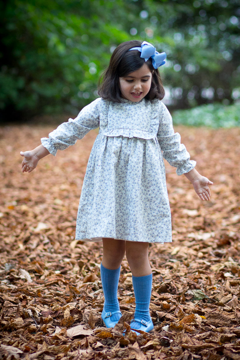 Ribbed Knee High Socks - French Blue