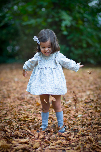 Ribbed Knee High Socks - Grey