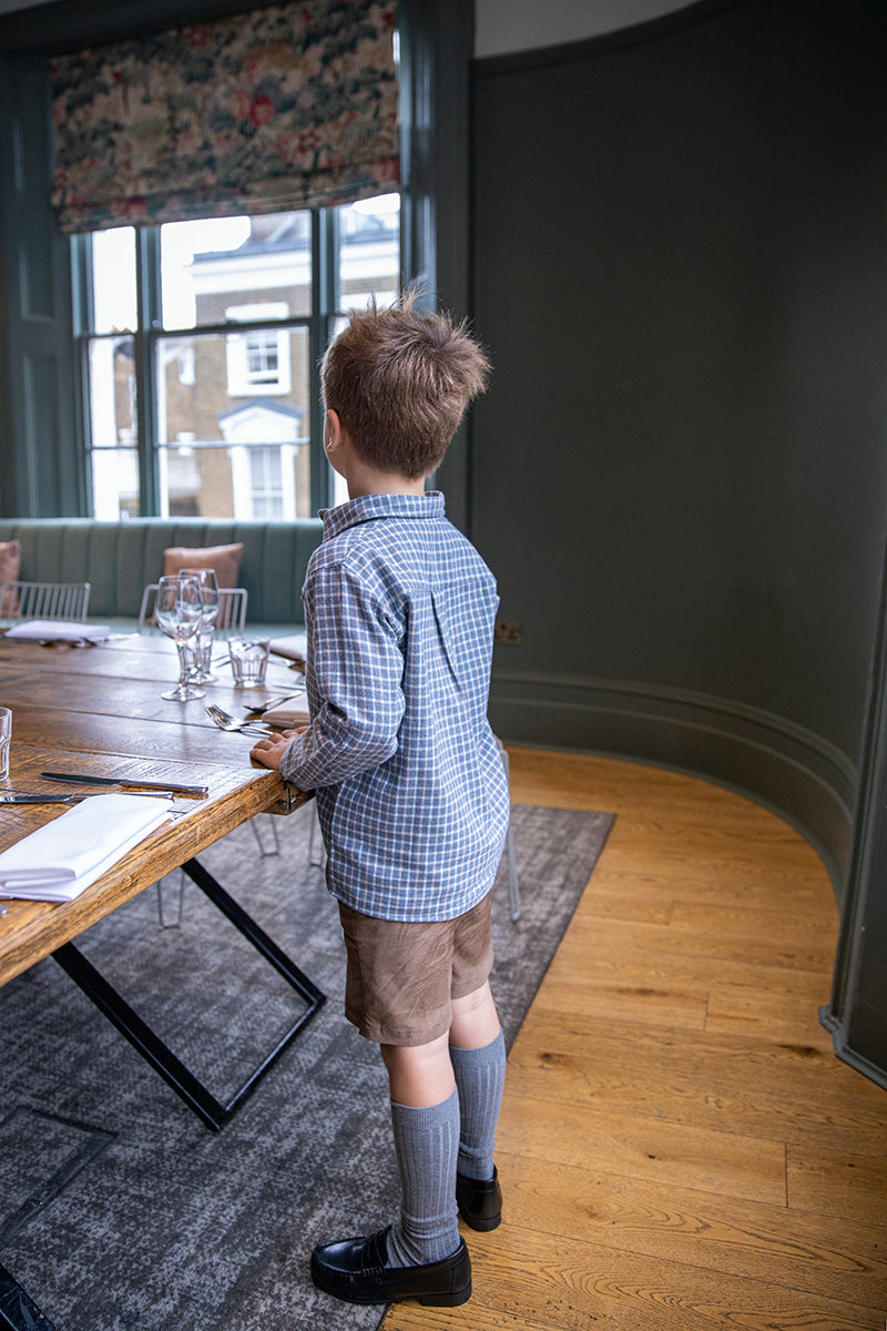 Ribbed Knee High Socks - Grey