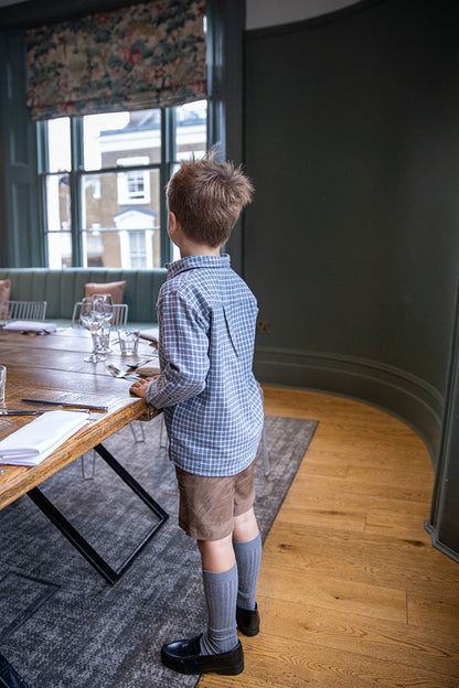 Ribbed Knee High Socks - Grey