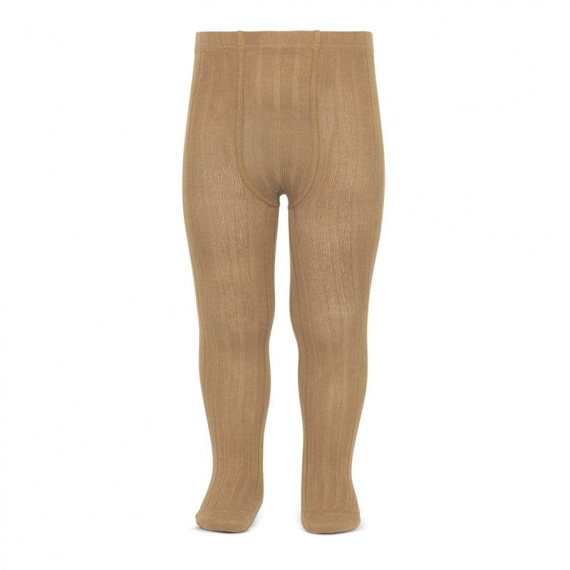 Ribbed Tights - Camel