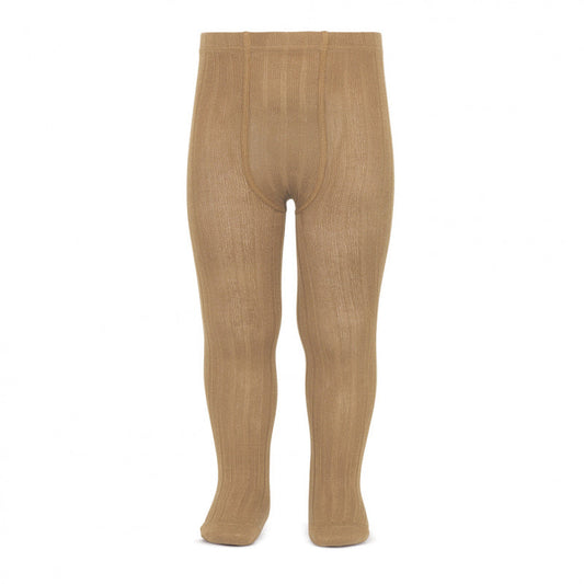 Ribbed Tights - Camel