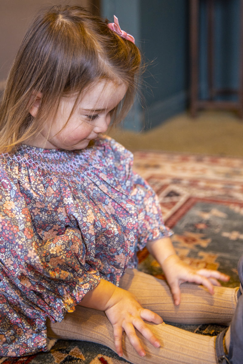 Ribbed Tights - Camel