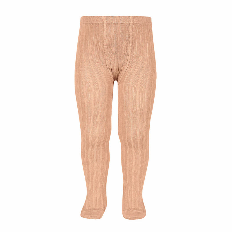 Ribbed Tights - Peach