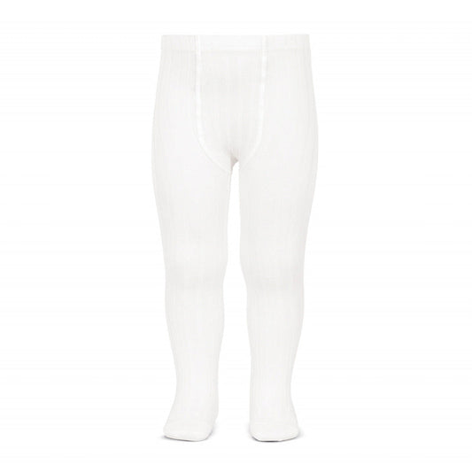 Ribbed Tights - White