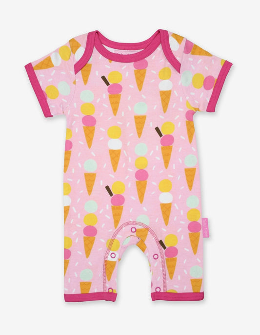 Organic Ice Cream Print Romper - Toby Tiger