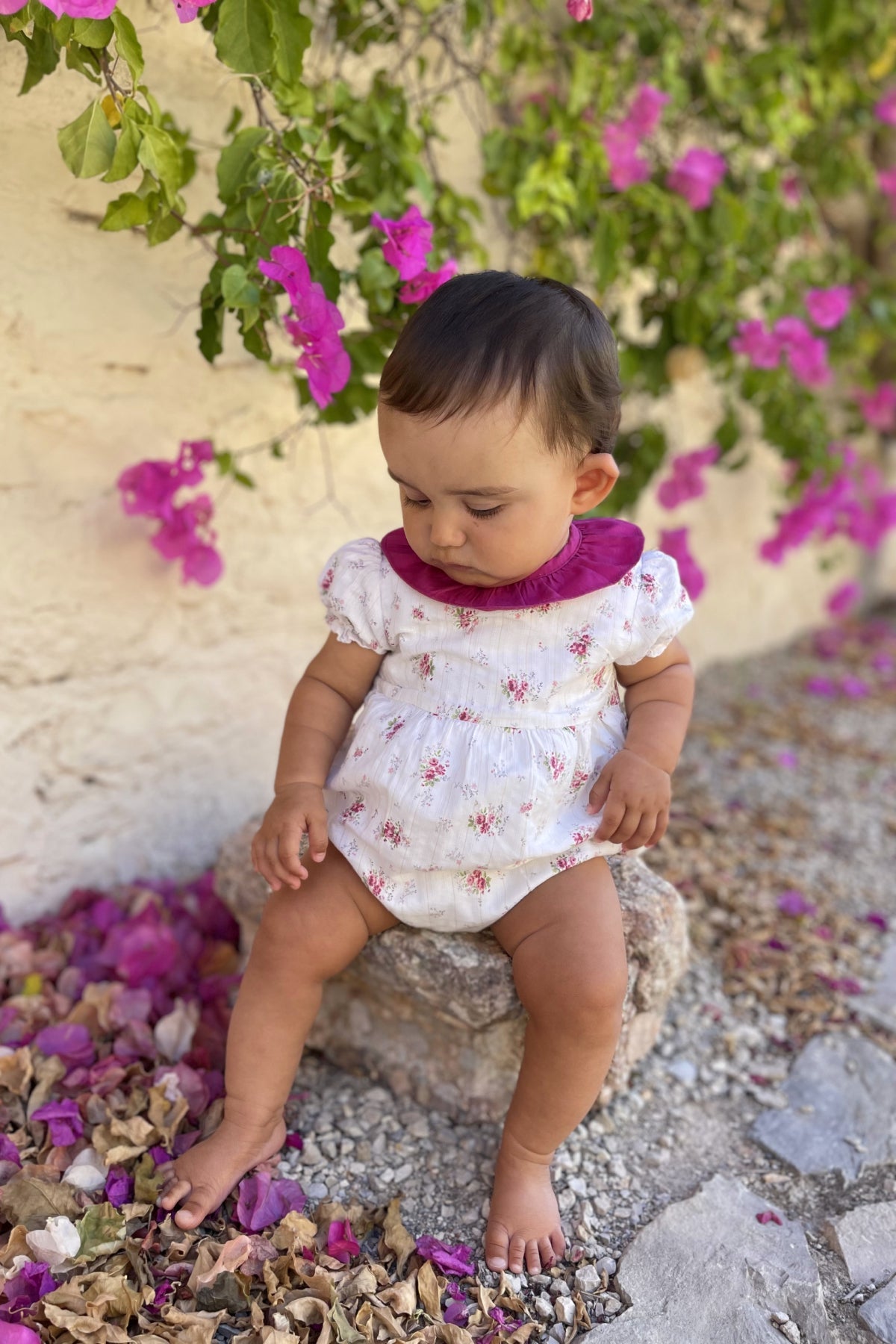 Rose Baby Girl Romper