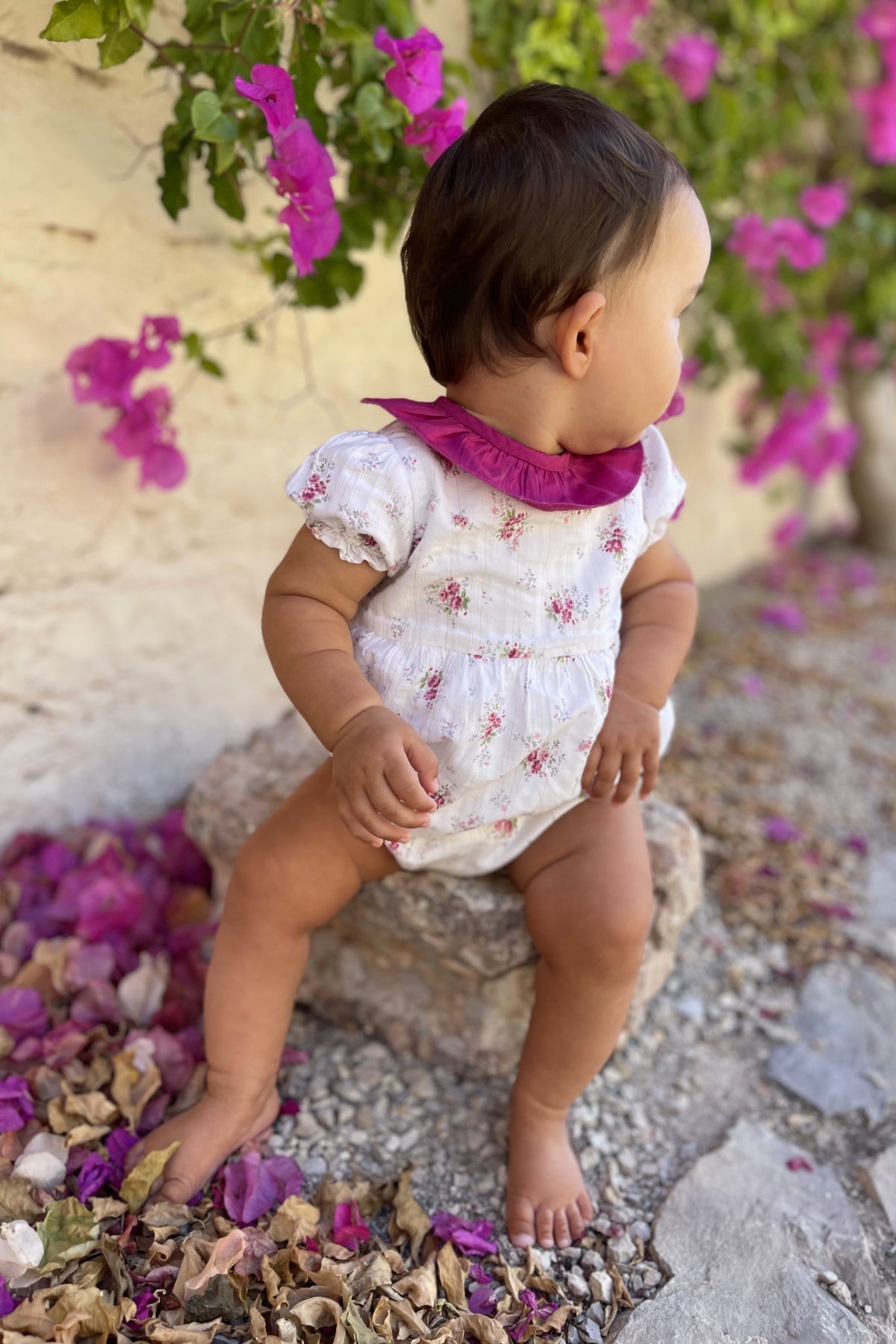 Rose Baby Girl Romper