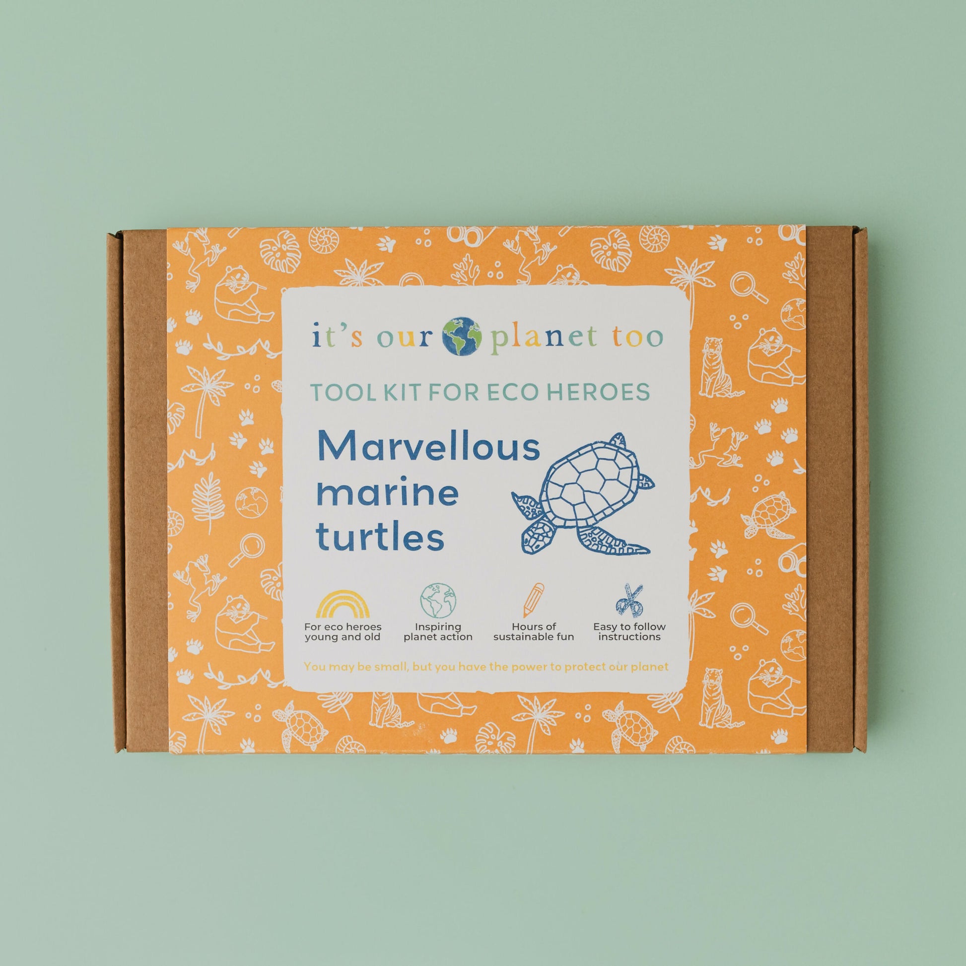 MARVELLOUS MARINE TURTLES - Children’s eco activity kit (Age 5+) | open-ended wooden toy for kids UK